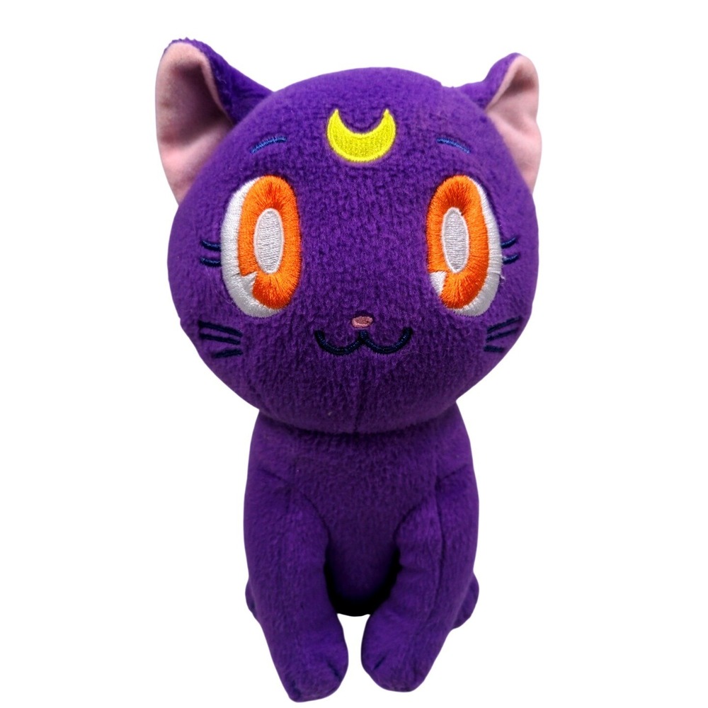 Sailor Moon Luna Plush Purple Cat 8" Stuffed Animal Toy Anime Manga Collectible